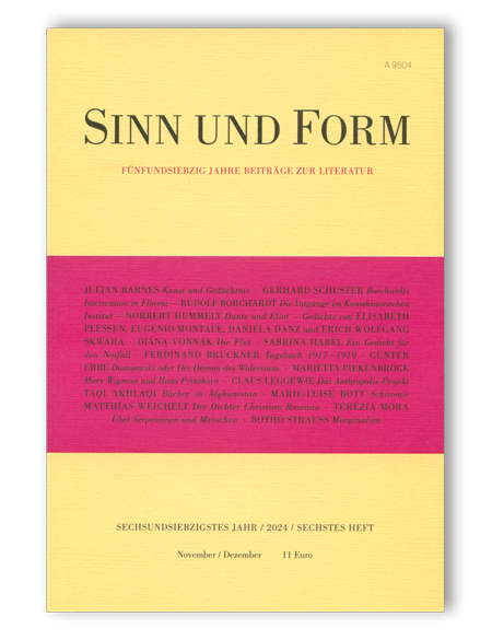 Foto: Ansicht des Magazins Sinn und Form